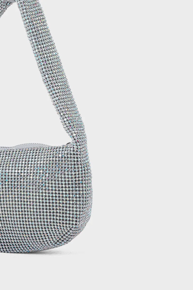 Hobo Hand Bags BH0037-Silver