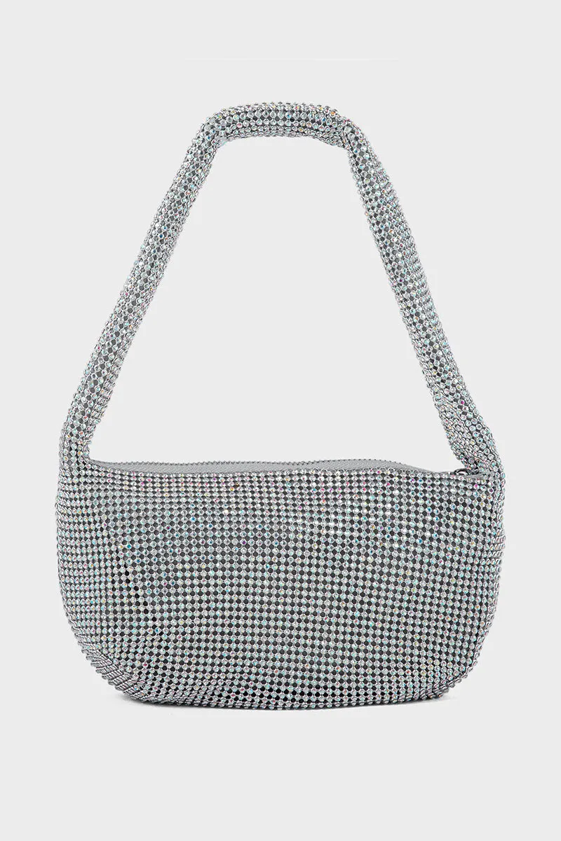 Hobo Hand Bags BH0037-Silver