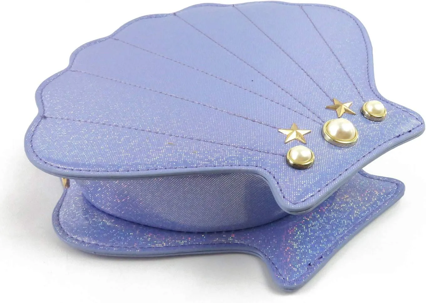 Hologram Laser Shell Shoulder Bags Pearl Cross-body Chain Purse Bags for Womens