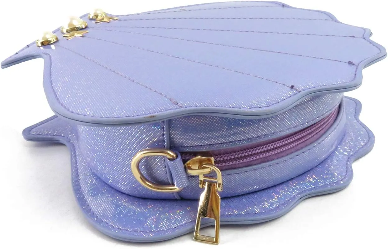 Hologram Laser Shell Shoulder Bags Pearl Cross-body Chain Purse Bags for Womens