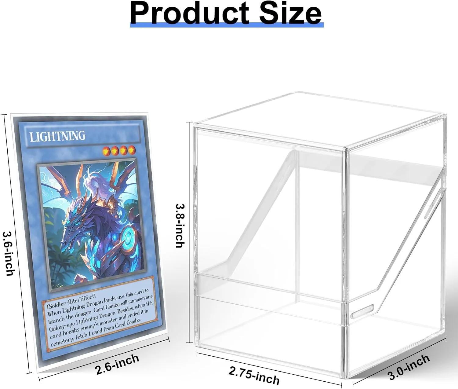 Homthy 8 Pack Card Deck Boxes for Trading Cards, Acrylic Card Deck Case with 800 PCS Clear Card Sleeves, Trading Card Storage Boxes Fit for MTG TCG and Sport Cards