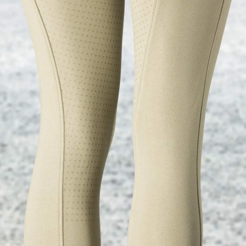 HORZE Active Women's Horse Riding Silicone Grip Full Seat Breeches | Midrise Waist with Front Pocket