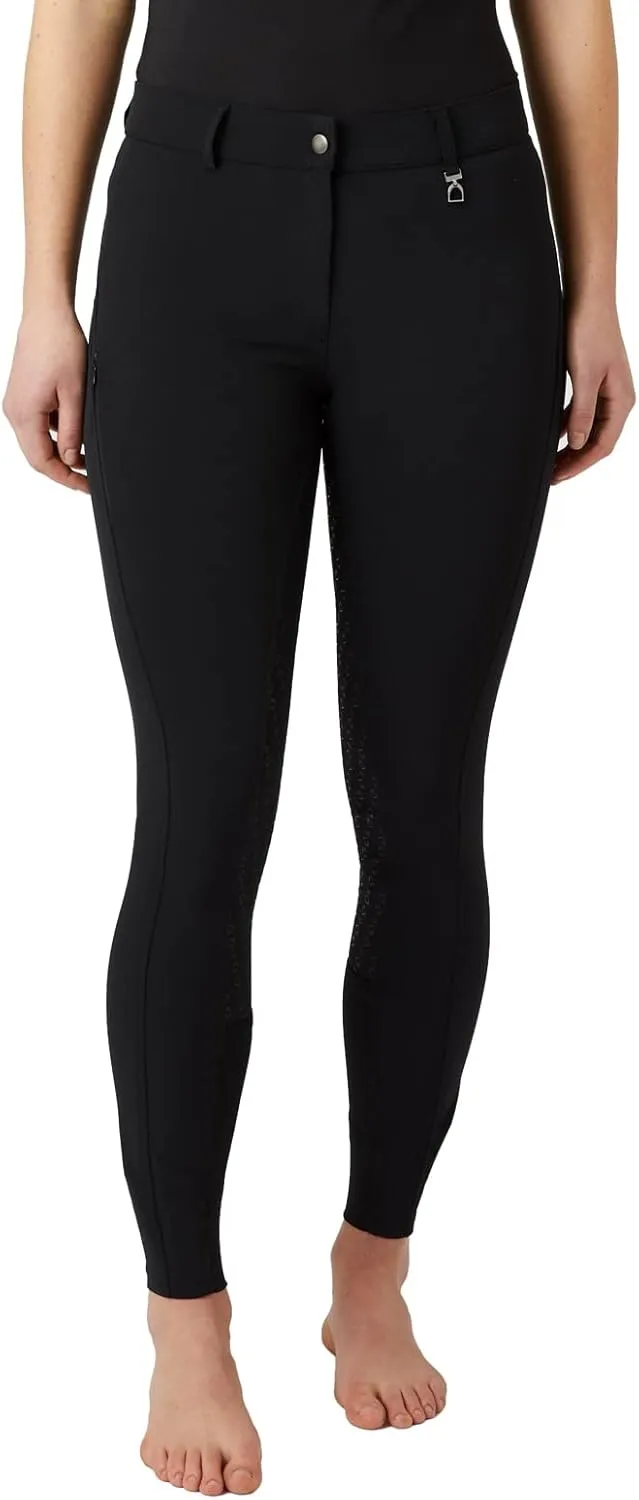 HORZE Mila Women's High Waist Silicone Full Seat Breeches with Phone Pocket