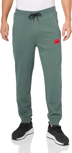 HUGO Men's Regular Fit Square Logo Jersey Drawstring Joggers