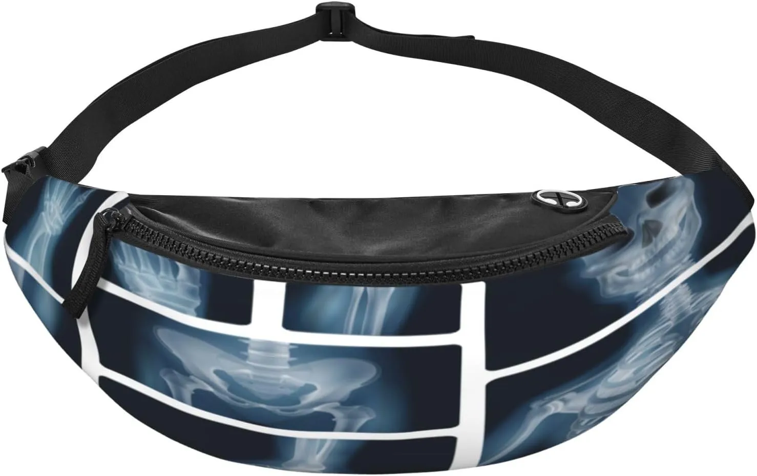 Human Bones X Ray Fanny Pack, Crossbody Waist Packs for Women Men Waist Bags with Adjustable Strap for Travel Running Hiking Sport