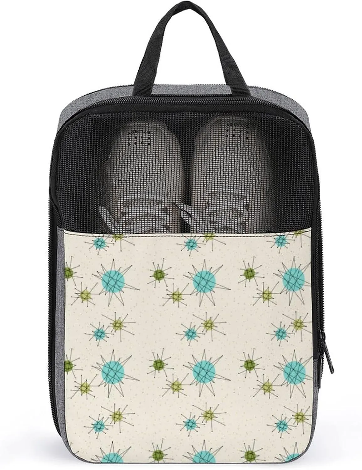 Iconic Atomic Starbursts Portable Large Capacity Travel Shoe Bag