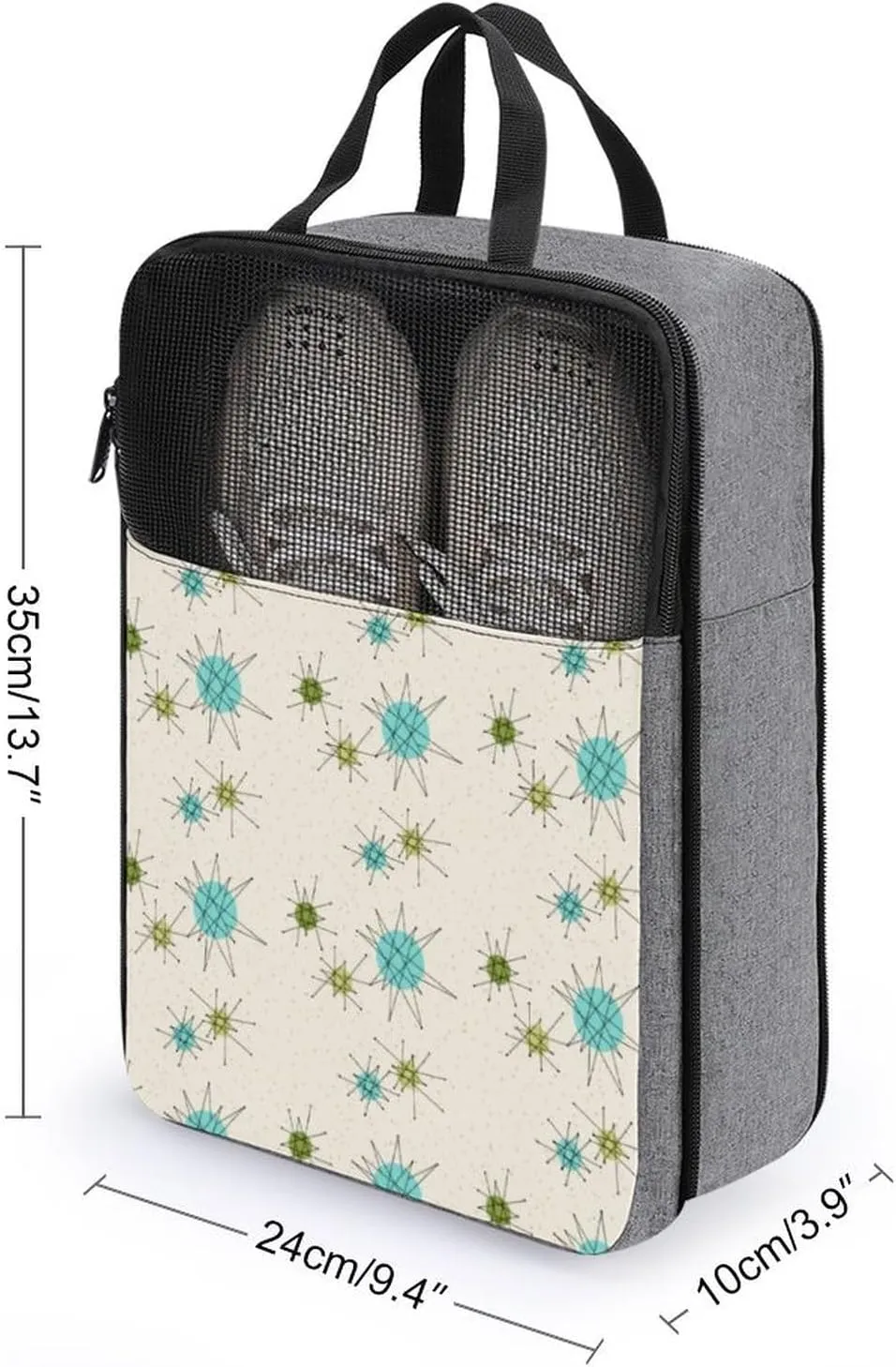 Iconic Atomic Starbursts Portable Large Capacity Travel Shoe Bag