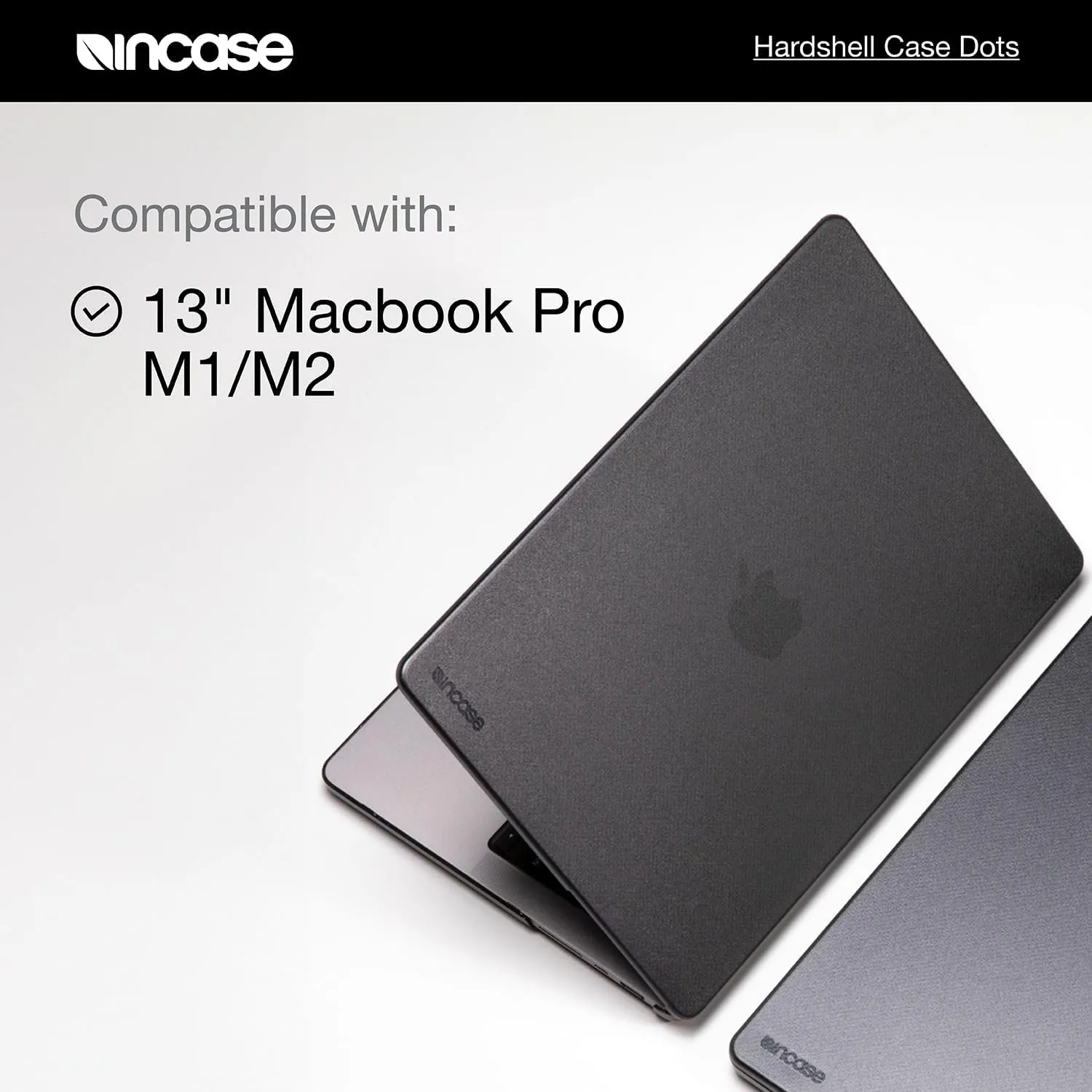 Incase Dots Hardshell with Makrolon® - MacBook Pro 13 inch Case - 2022, 2020, M2, M1 - MacBook Case, Laptop Cover, Protective Hard Shell, Scratch Resistant (Black)