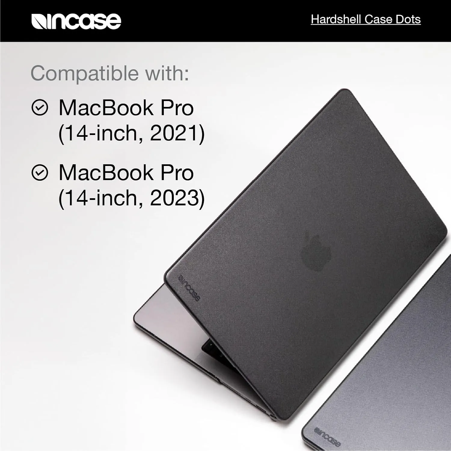 Incase Dots Hardshell with Makrolon® - MacBook Pro 14 inch Case - 2024, 2023, 2022, 2021, M4, M3, M2, M1 - MacBook Case, Laptop Cover, Protective Hard Shell, Scratch Resistant, Lightweight - Black