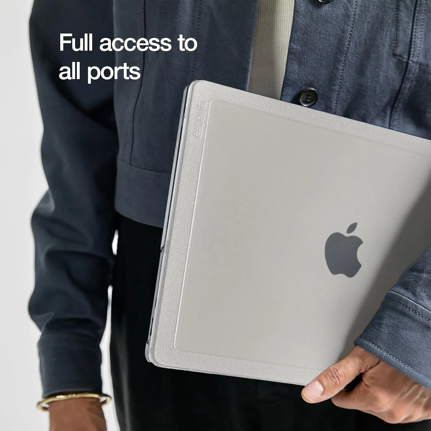 Incase Edge Hardshell with Makrolon® - MacBook Air 15 inch Case - 2025, 2024, 2023, 2022, M4, M3, M2 - MacBook Case, Laptop Cover, Protective Hard Shell, Scratch Resistant, Rubberized Feet - Clear