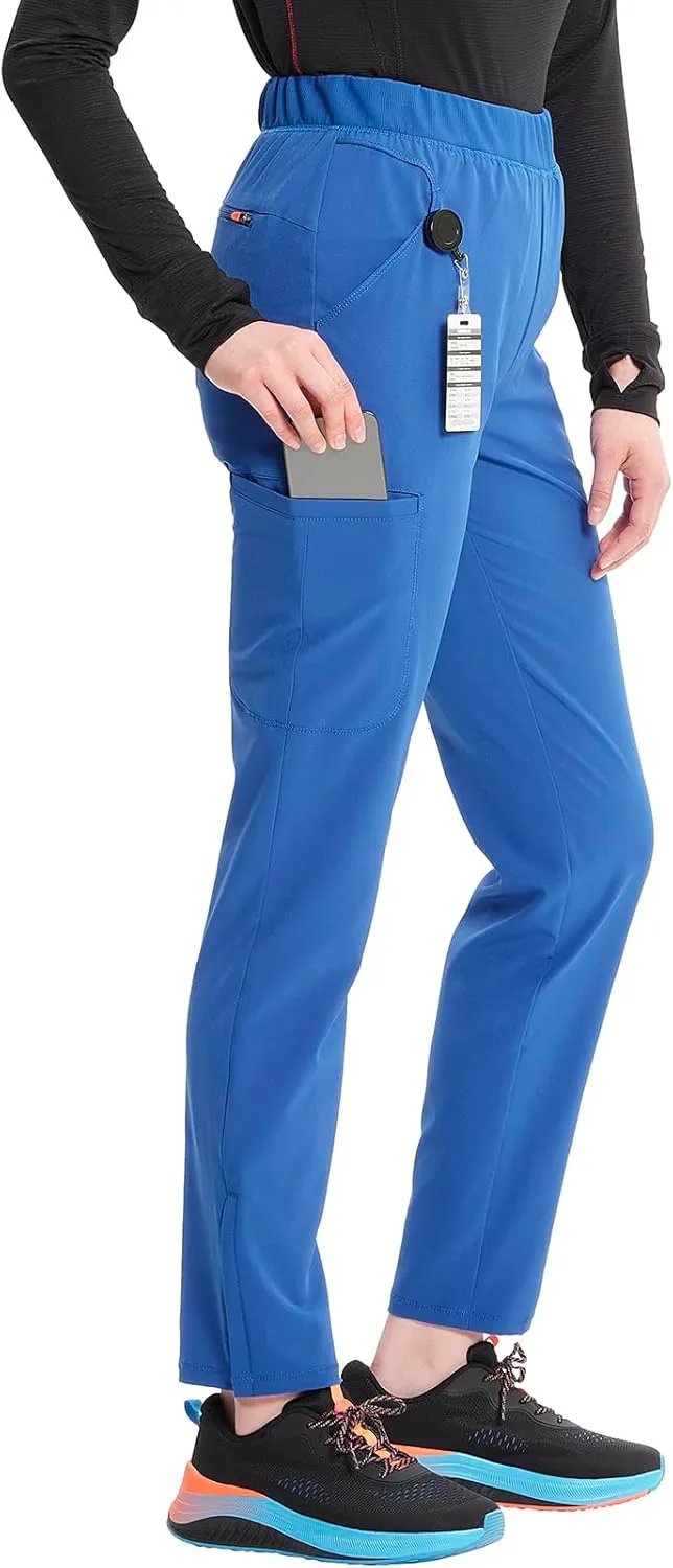 Infinity Cherokee Women's Pull-on Scrub Cargo Pants with Mid-Rise Tapered Leg and 5 Pockets IN120A