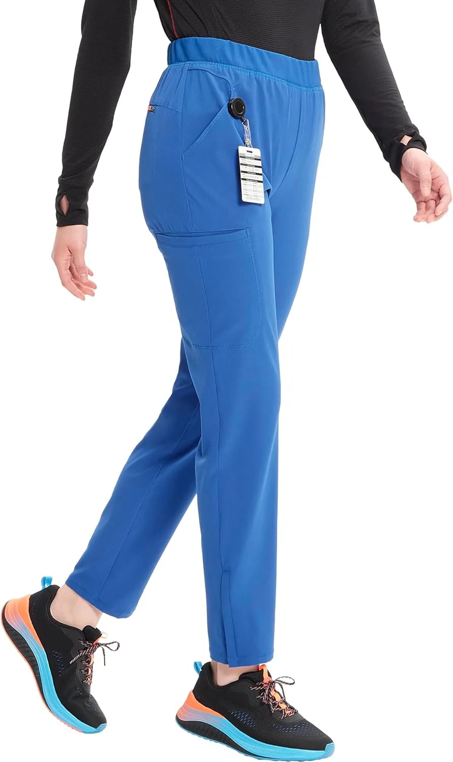 Infinity Cherokee Women's Pull-on Scrub Cargo Pants with Mid-Rise Tapered Leg and 5 Pockets IN120A