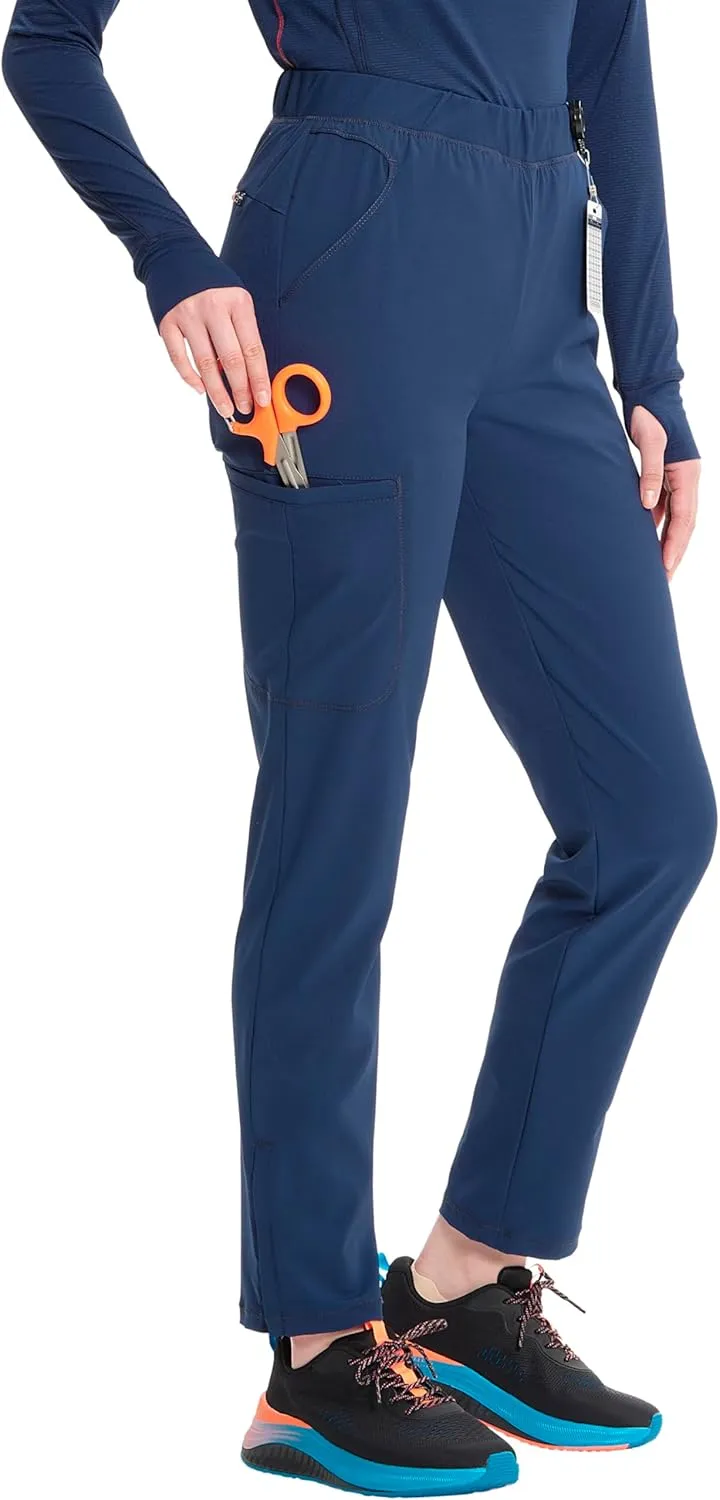 Infinity Cherokee Women's Pull-on Scrub Cargo Pants with Mid-Rise Tapered Leg and 5 Pockets IN120A