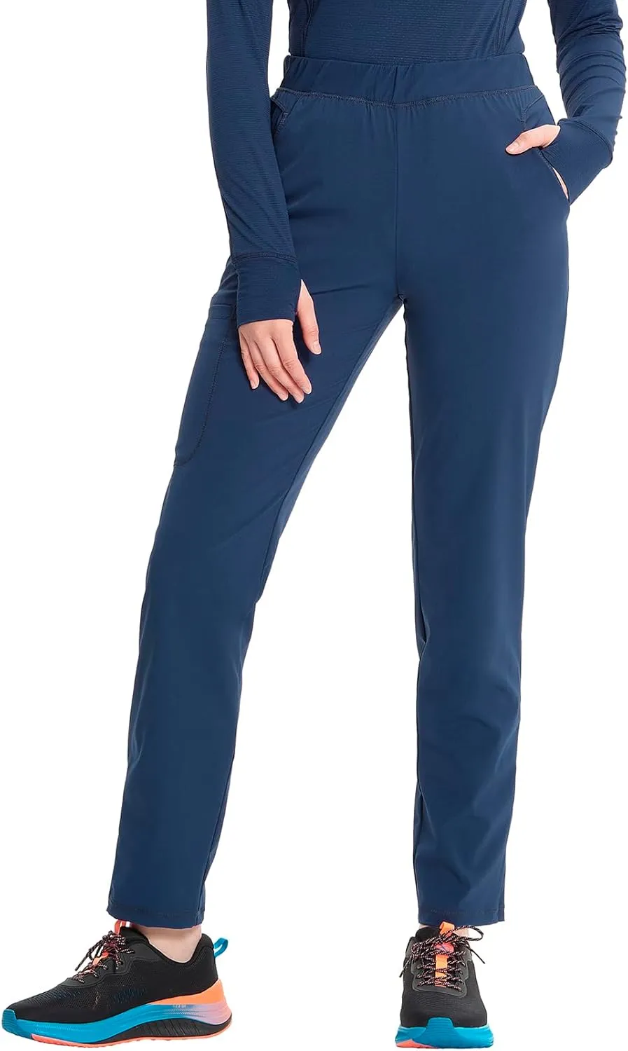 Infinity Cherokee Women's Pull-on Scrub Cargo Pants with Mid-Rise Tapered Leg and 5 Pockets IN120A