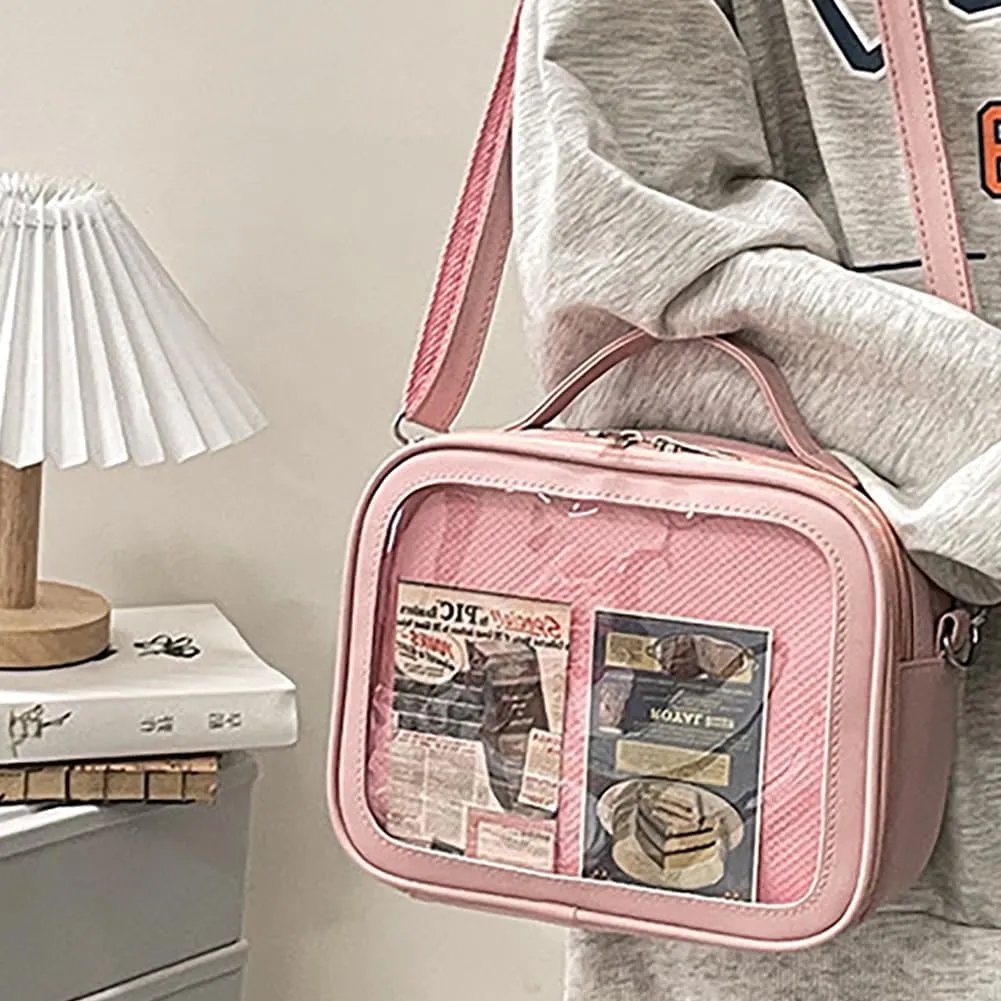 Ita JK Uniform Handbag, Kawaii Messenger Clear Shoulder Crossbody Purse, Kawaii Pin Display Bag With Insert For Anime