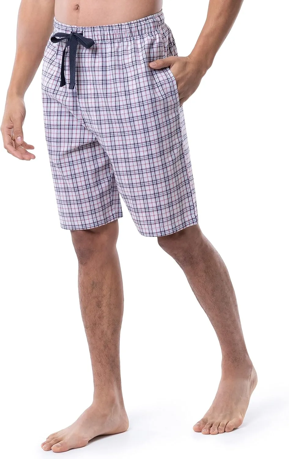 IZOD mens Printed Poplin Relaxed Fit Drawstring Sleep Shorts