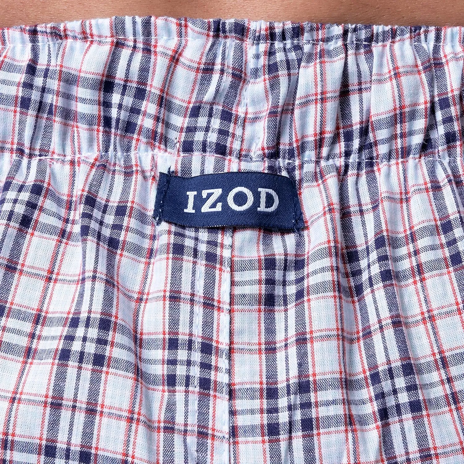 IZOD mens Printed Poplin Relaxed Fit Drawstring Sleep Shorts