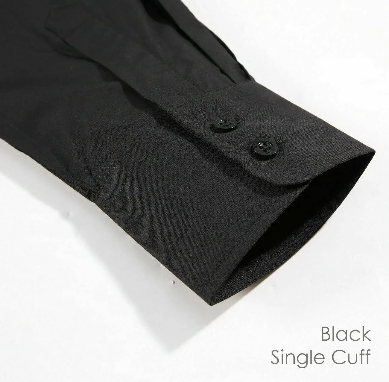 JANEO BRITISH APPAREL Nos Tibi Serviat UK Co Black Men's Plain Regular Fit Shirts,Long Sleeve Formal Dress Shirt,Button Cuffs