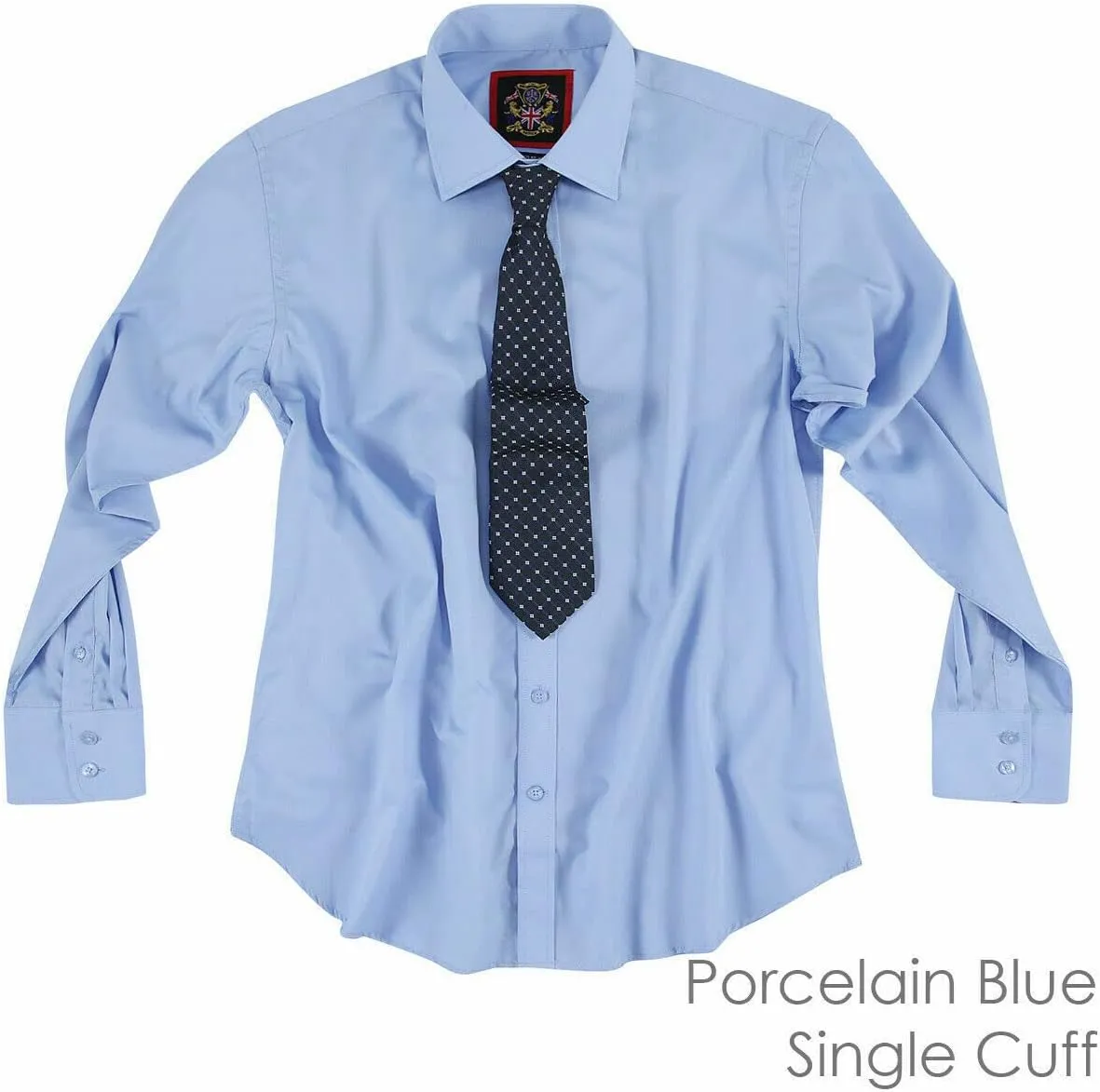 JANEO BRITISH APPAREL Nos Tibi Serviat UK Co Men's Plain Regular Fit Shirts,Long Sleeve Formal Dress Shirt,Button Cuffs.