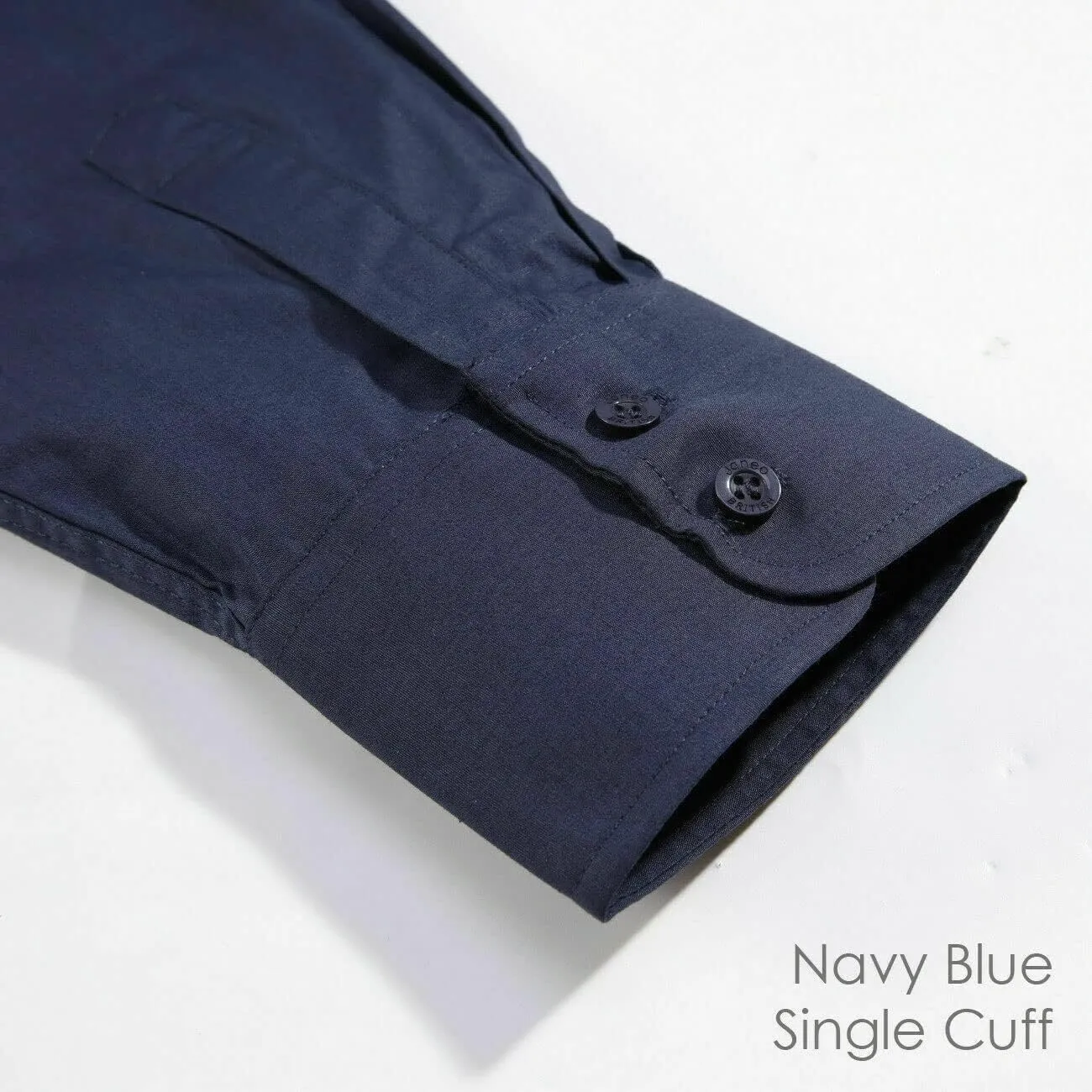 JANEO BRITISH APPAREL Nos Tibi Serviat UK Co Navy Men's Plain Regular Fit Shirts,Long Sleeve Formal Dress Shirt,Button Cuffs.