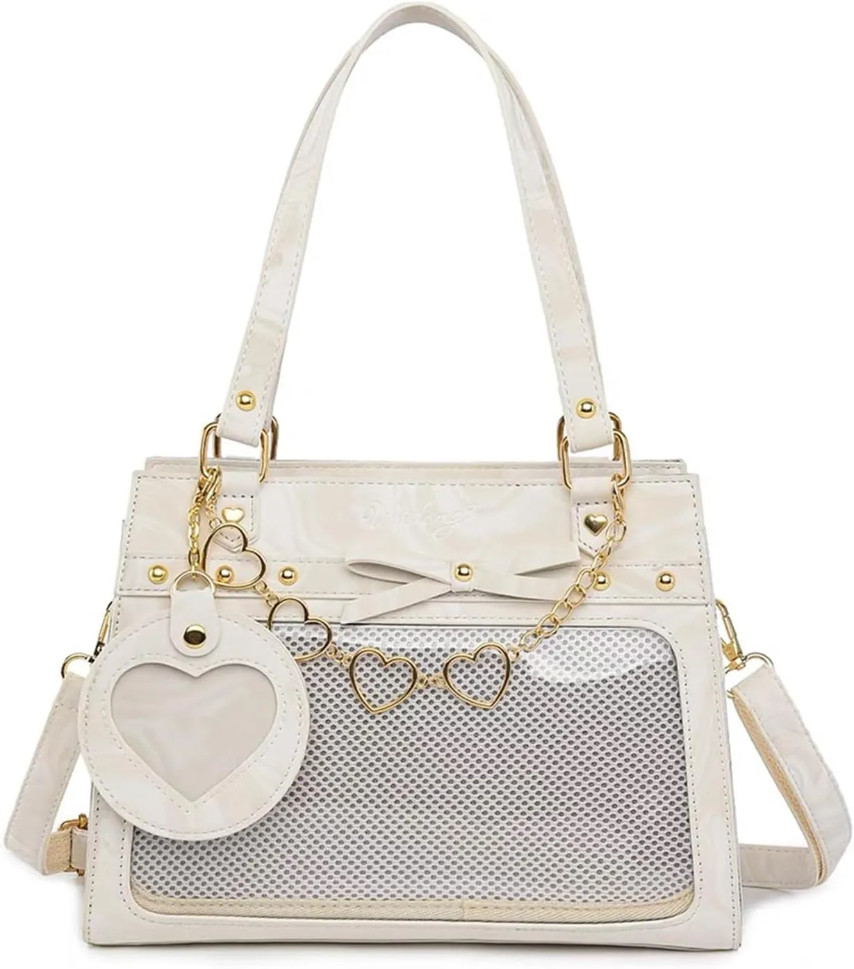 Japanese Style Lolita Handbags Womens Cute Shoulder Bag JK Uniform Handbag PU Leather Messenger Bag Top Handle Bag