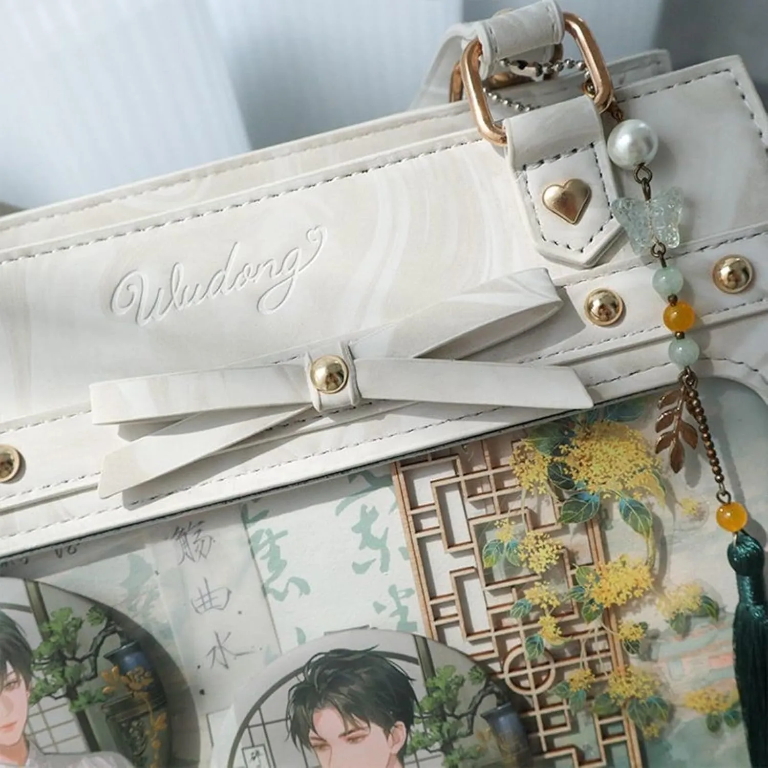 Japanese Style Lolita Handbags Womens Cute Shoulder Bag JK Uniform Handbag PU Leather Messenger Bag Top Handle Bag