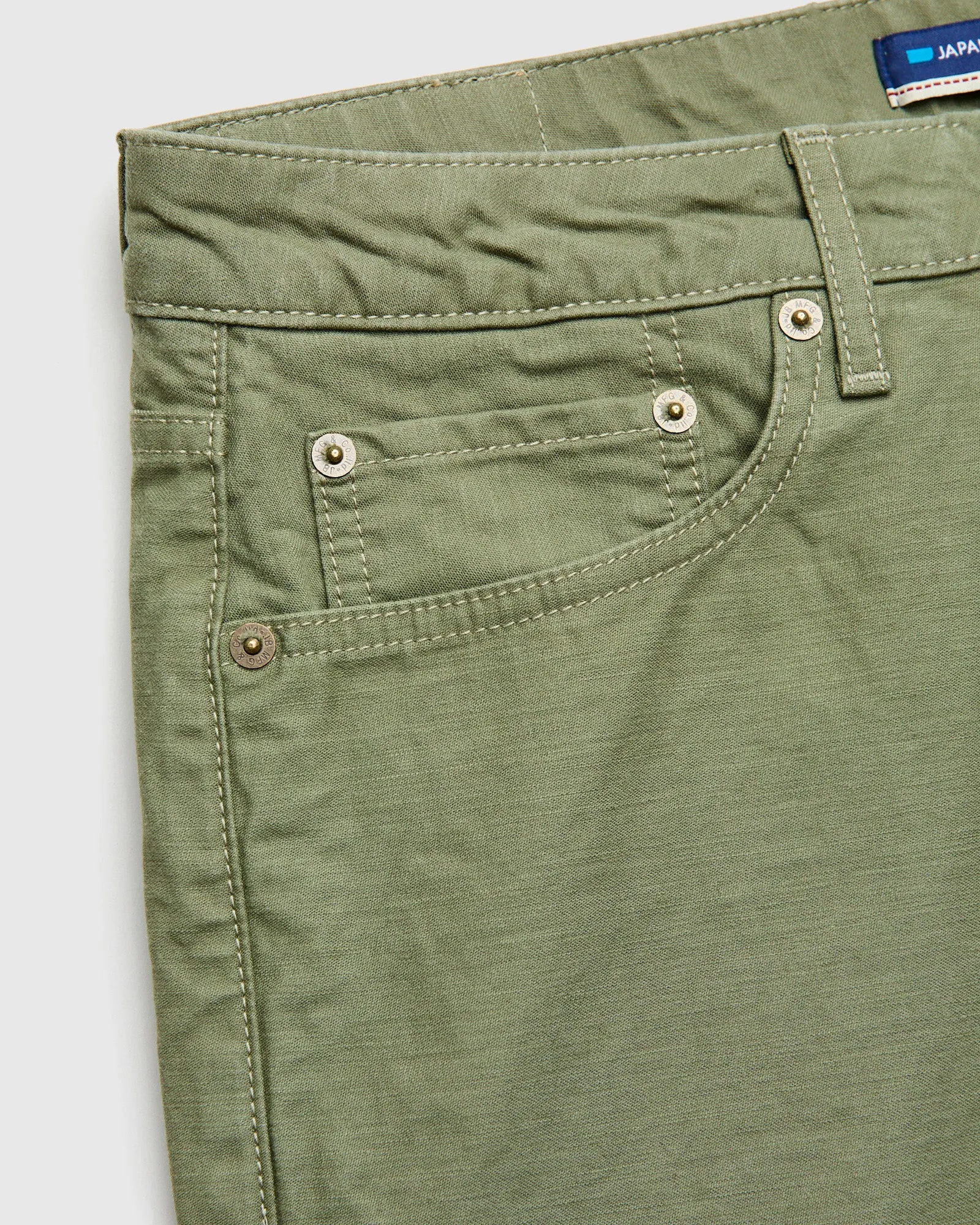 JBPT1410 Olive Satin Five Pocket Pant - Classic Straight Fit