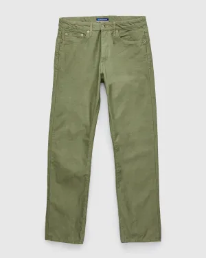 JBPT1410 Olive Satin Five Pocket Pant - Classic Straight Fit