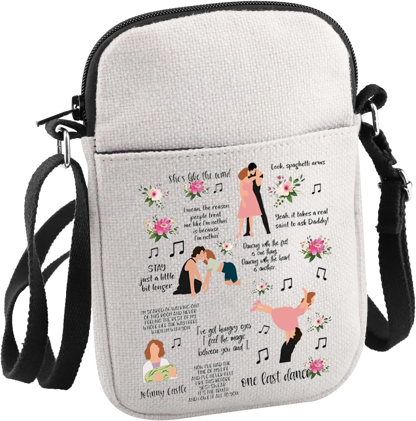 JNIAP 80s Movie Inspired Gift Dance Dirty Crossbody Bag Dancing Lover Gift For Women