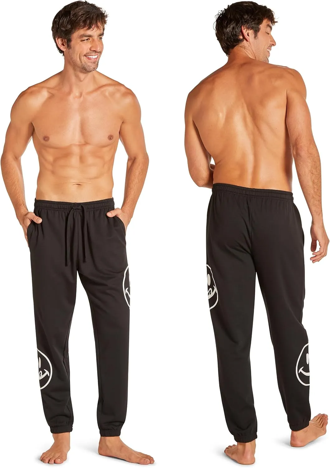 JOE BOXER Men's French Terry Pajama Pants – Soft & Cozy Lounge Sleepwear with Elastic Waist