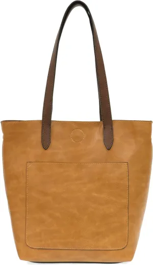 Joy Susan Tally Tote Messenger-Bag: Vegan Leather
