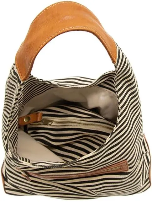 Joy Susan Womens Fashion April Canvas Hobo Bag - Black
