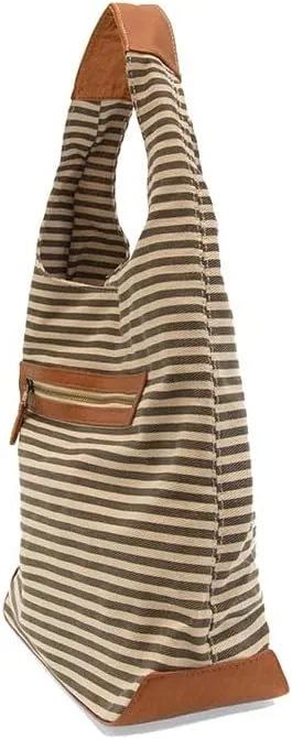 Joy Susan Womens Fashion April Canvas Hobo Bag - Black