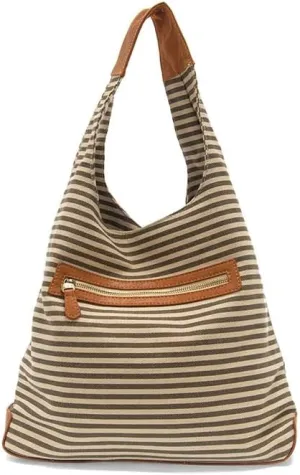 Joy Susan Womens Fashion April Canvas Hobo Bag - Black