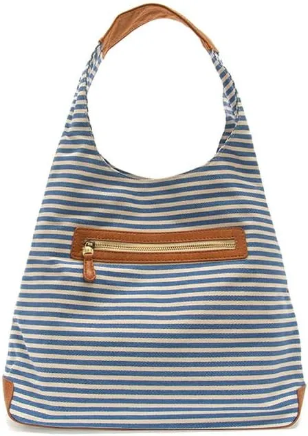 Joy Susan Womens Fashion April Canvas Hobo Bag - Black