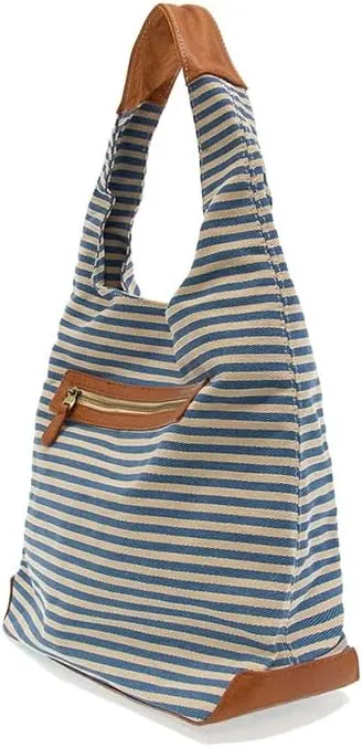 Joy Susan Womens Fashion April Canvas Hobo Bag - Black