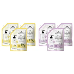 J.R. Watkins Gel Hand Soap Refill, Moisturizing Hand Wash, All Natural, Alcohol-Free & Gel Hand Soap Refill, Moisturizing Hand Wash, All Natural, Alcohol-Free, Cruelty-Free
