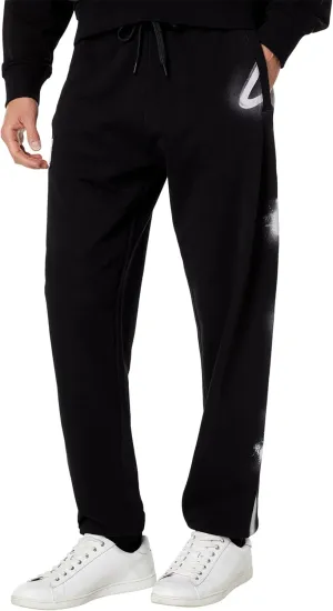 Just Cavalli Lil Joggers with Spray Logo Print Black XL
