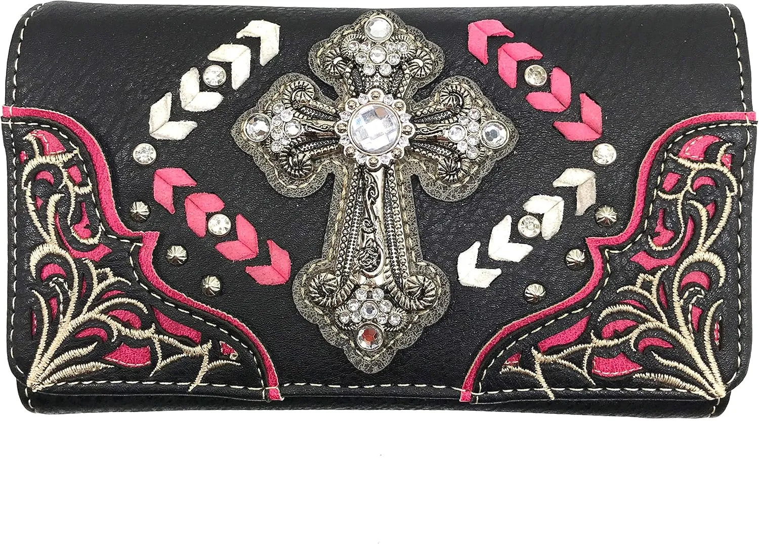 Justin West Trendy Western Cross Rhinestone Conceal Carry Women Backpack Purse