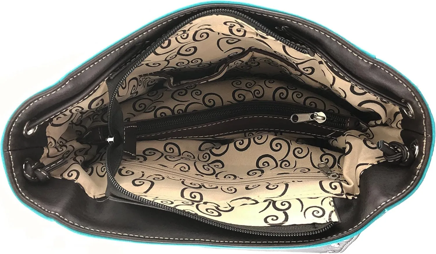 Justin West Trendy Western Cross Rhinestone Leather Conceal Carry Top Handle Square Backpack Purse