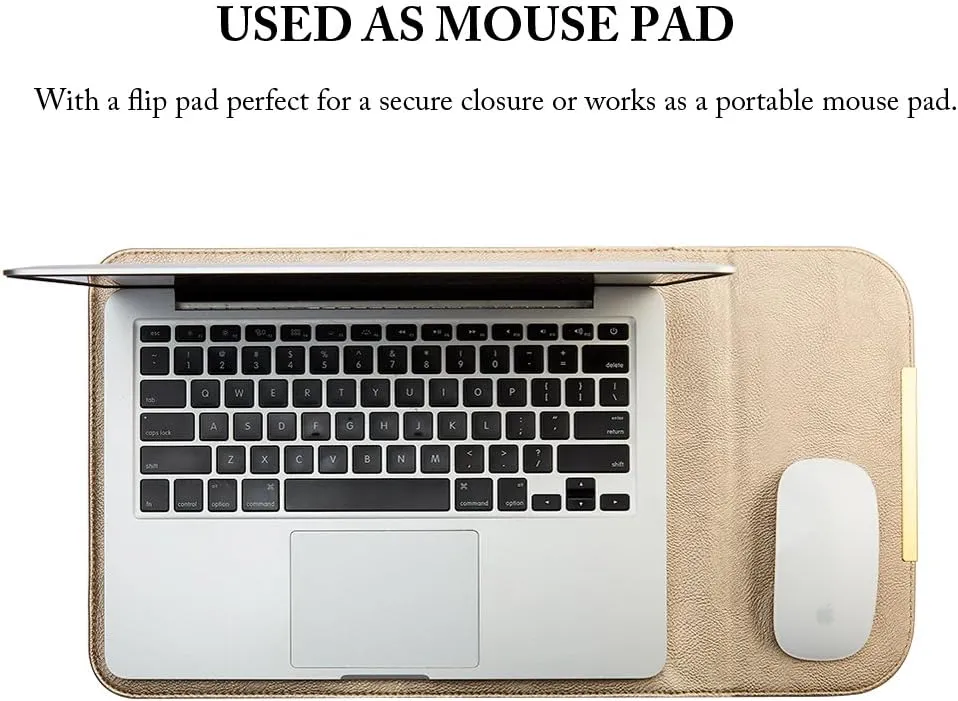 KALIDI 13.3-14 inch Laptop Sleeve Case Faux Suede Leather for 13.3 13.5 13.6 14 inches MacBook Air Pro Retina 13"-14" Surface Pro with Pouch