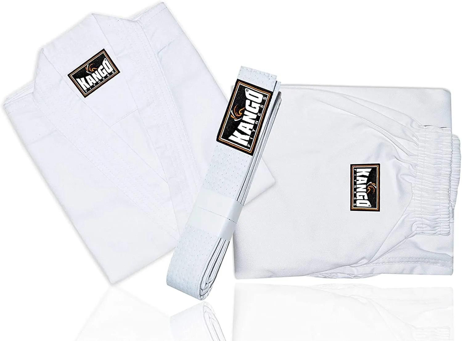 Karate Uniform 8oz for Kids & Adults Midweight Student Karate Gi Martial Arts Uniform Free Belt (White, Size 3/160CM (5'1"-5' 4"))
