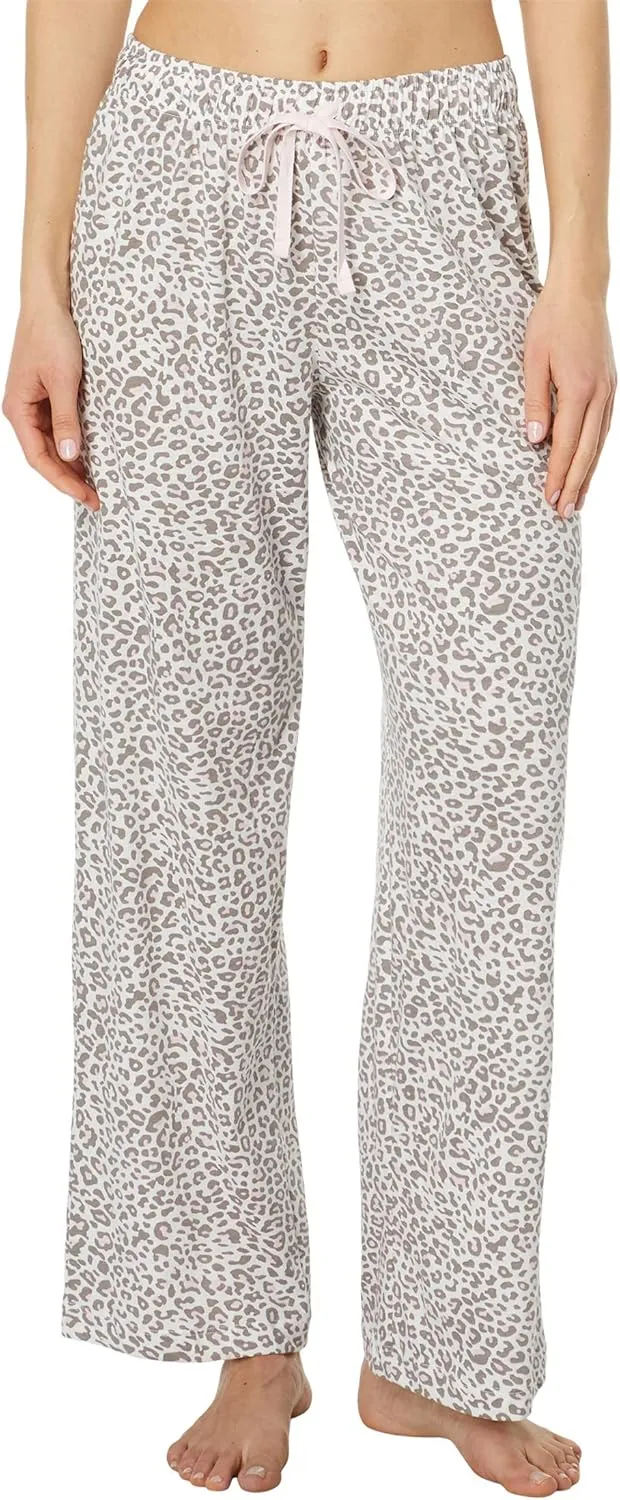 Karen Neuburger Petite Long Sleeve Split-Neck Tee PJ Set