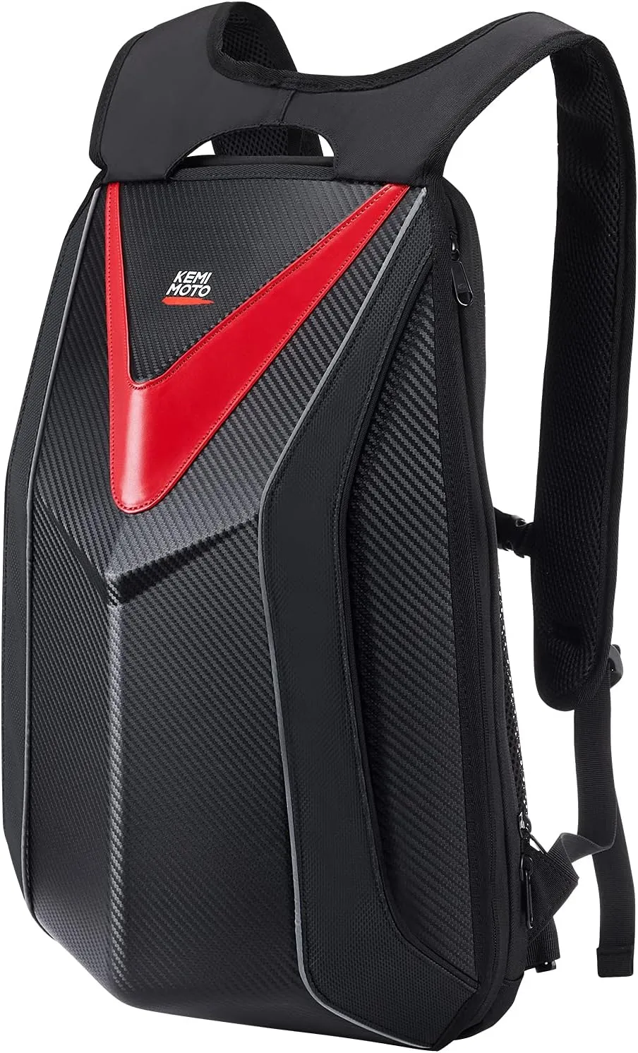 KEMIMOTO Motorcycle Backpack Hardshell Helmet Backpack Expandable Large Capacity Riding Bag Water Resistant Lightweight for Riding Work Gym