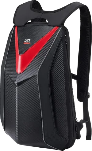 KEMIMOTO Motorcycle Backpack Hardshell Helmet Backpack Expandable Large Capacity Riding Bag Water Resistant Lightweight for Riding Work Gym
