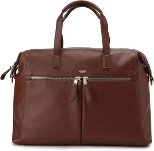 KNOMO Audley Leather Purse Laptop Tote Bag Shoulder Bag, Handbag for Women