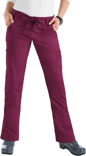 Koi Women's Tall Size Stretch Lindsey Mid-Rise Drawstring Waist Cargo Scrub Pants