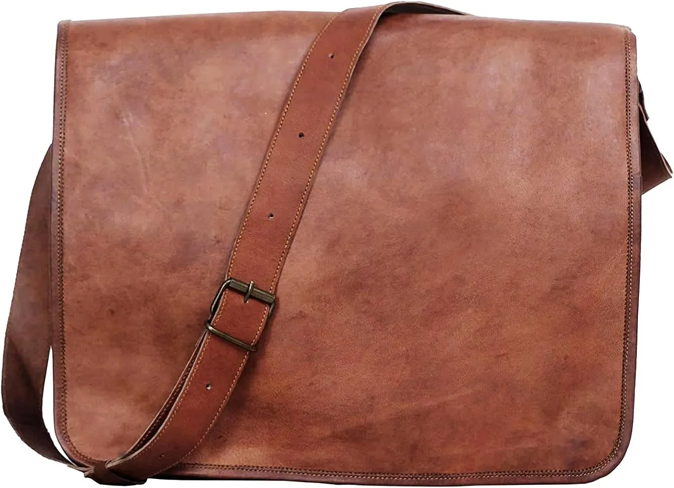 Komal's Passion Leather Vintage Mens 16 Inch Leather Laptop Messenger Pro Satchel Men's Bag