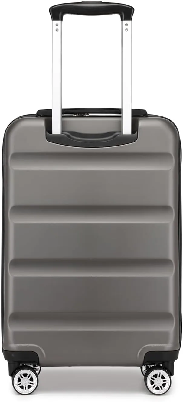 Kono Carry On Luggage 22x14x9 Airline Approved Lightweight Small Travel Suitcase with Spinner Wheels Hard Shell TSA Carry-On Grey