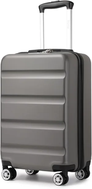 Kono Carry On Luggage 22x14x9 Airline Approved Lightweight Small Travel Suitcase with Spinner Wheels Hard Shell TSA Carry-On Grey